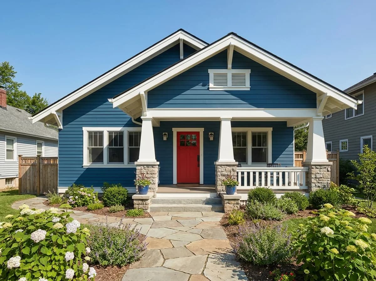 Statement colors, timeless curb appeal