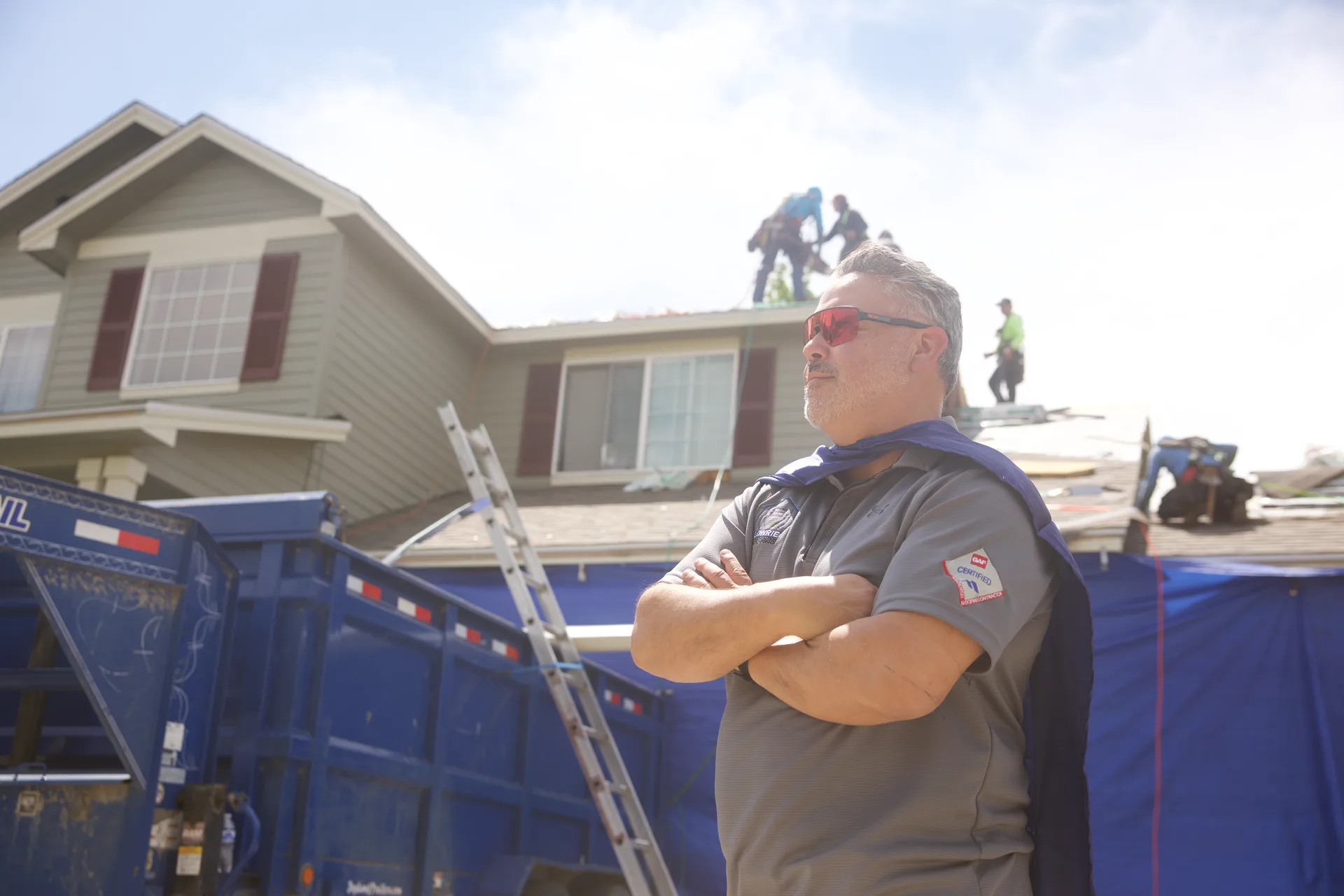 Owner Michael Lowrie on a Colorado roof